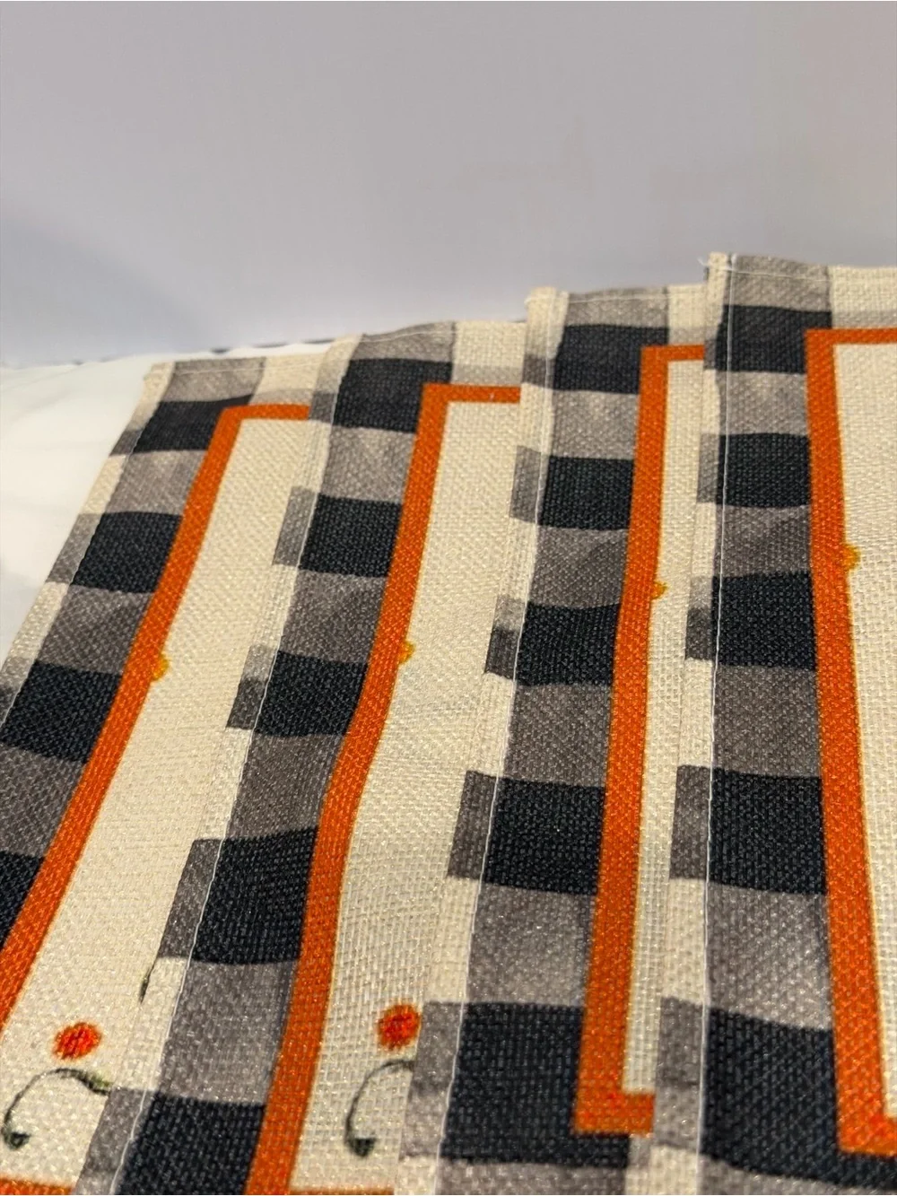 Pumpkin Placemats Fall, Halloween, Thanksgiving Set 4 13 X 17 Woven Material